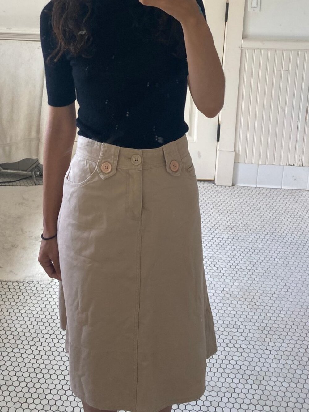 Marc by Marc Jacobs vintage A-line Tan Cotton Skirt - Picture 9 of 13